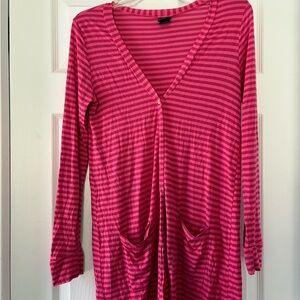 Striped Pink Women's Cardigan